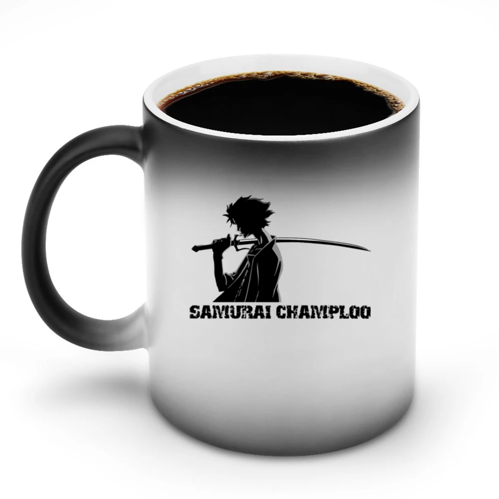 Samurai champloo mugen black Silhouette shadow anime manga Discoloration Mug