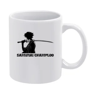 Samurai champloo mugen black Silhouette shadow anime manga White Mug