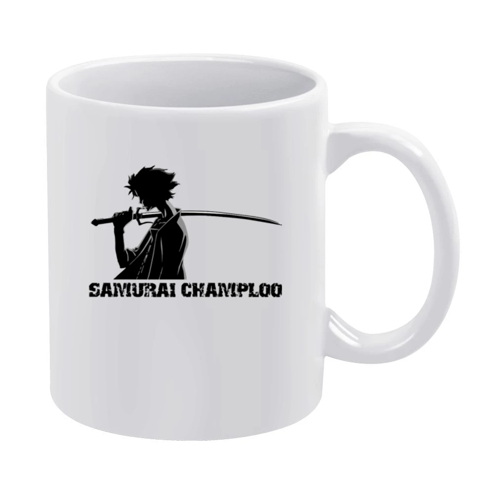 Samurai champloo mugen black Silhouette shadow anime manga White Mug