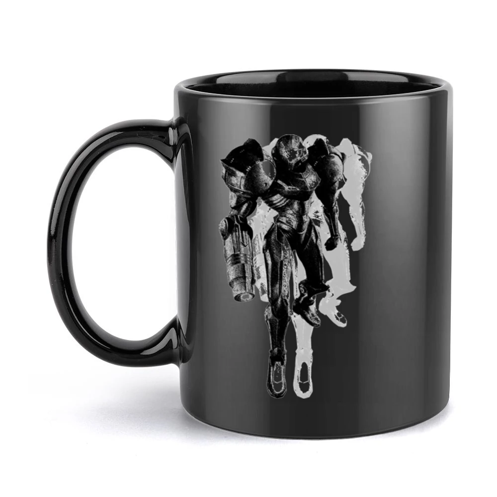 Samus Aran Metroid Armor Video Game Black Mug