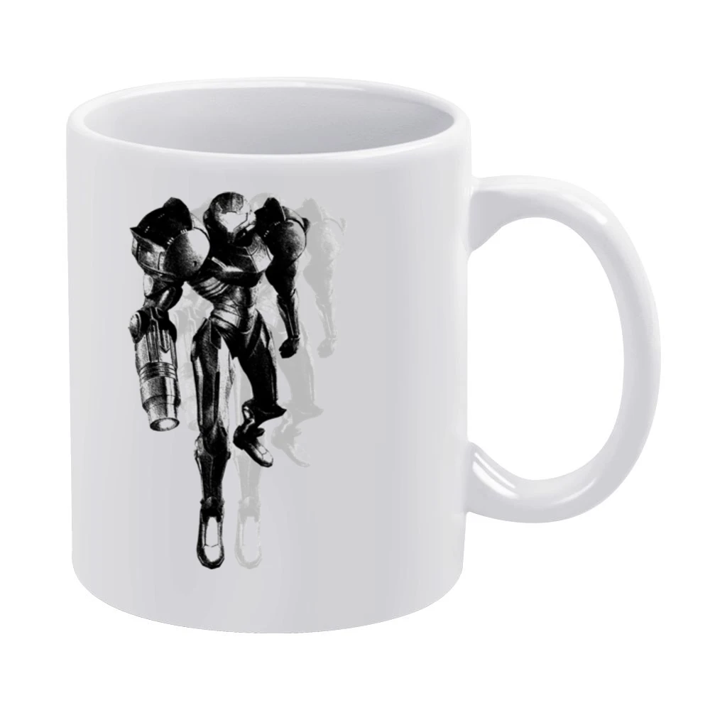 Samus Aran Metroid Armor Video Game White Mug