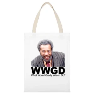 Sanford And Son What Would Grady Wilson Do White Canvas Tote Shopping Bag