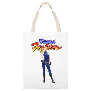 Sarah Bryant Virtua Fighter Arcade Fighting Retro Video Game Character White Canvas Tote Shopping Bag