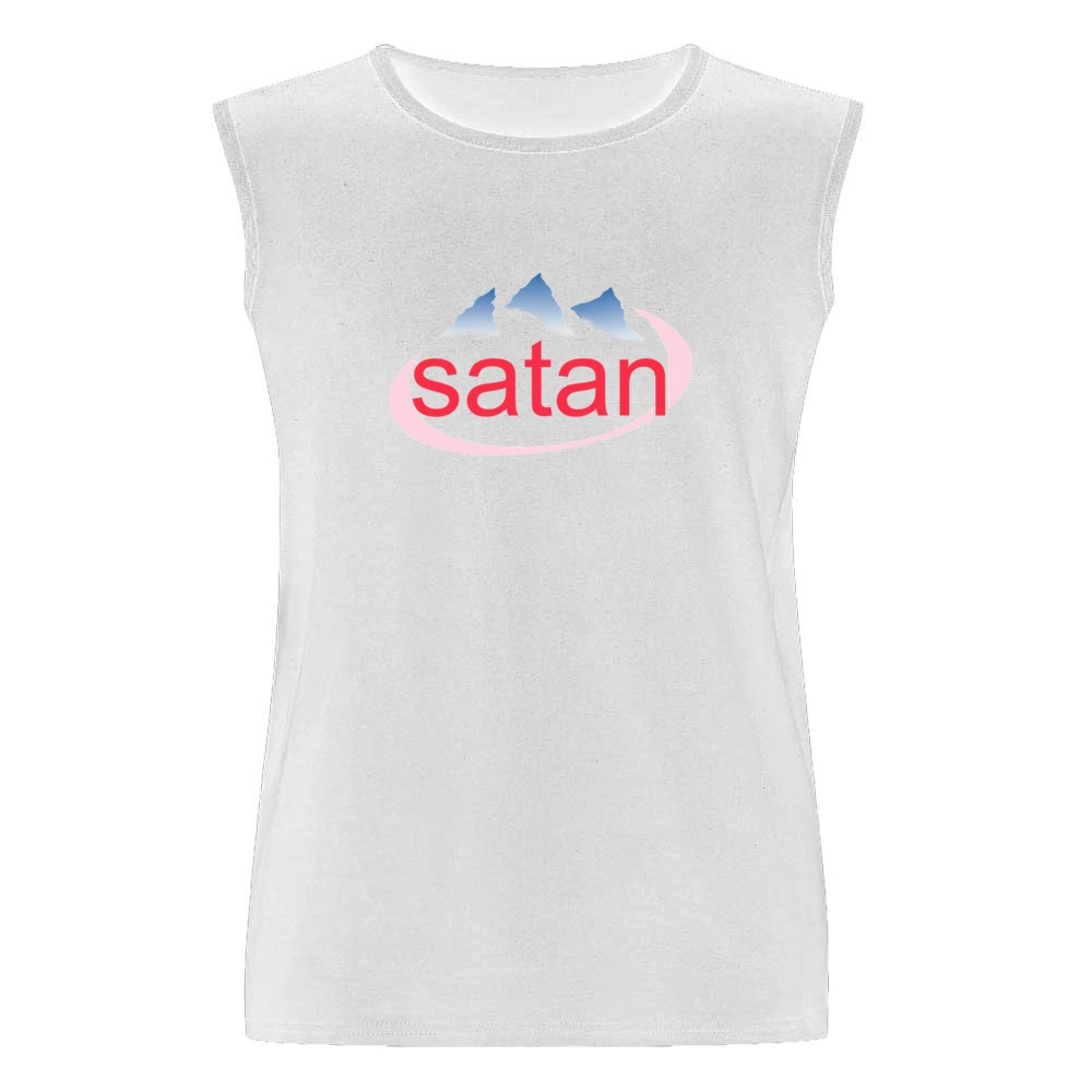 Satan Funny Water Parody Men Sleeveless T-Shirt