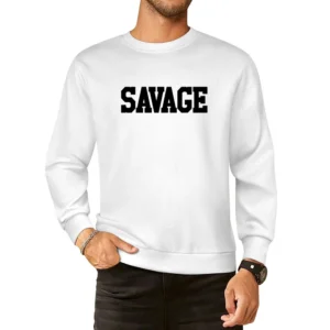 Savage Fun Popular Graphic Tee Shirt European Size Pullover Sweater