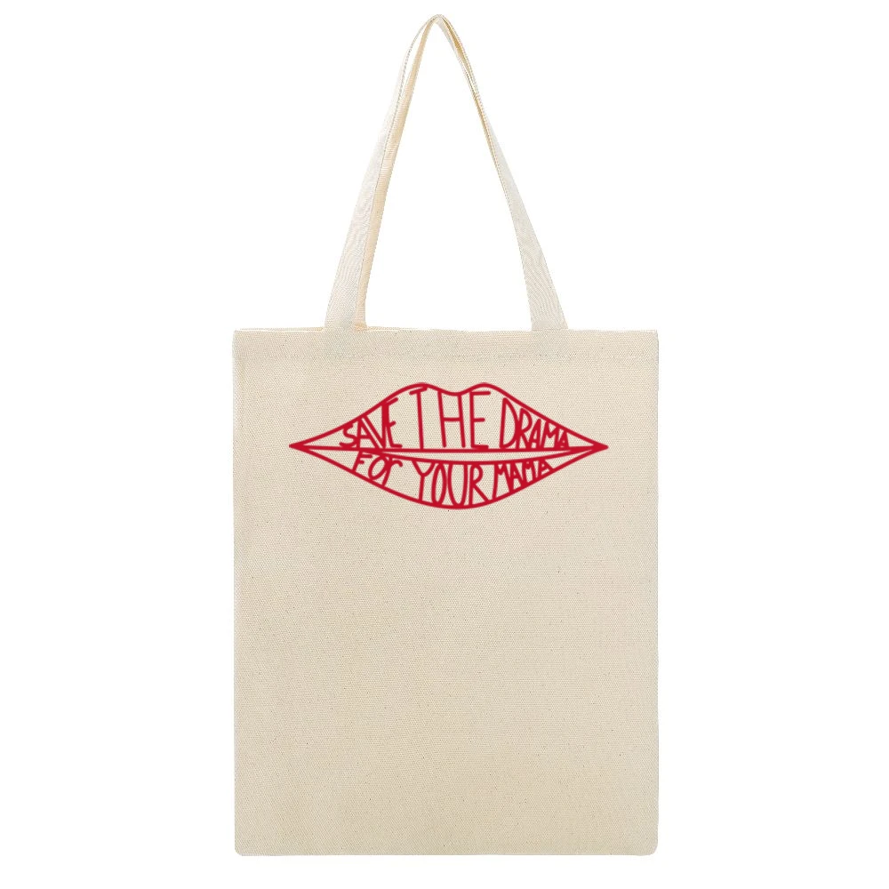 Save The Drama For Your Mama Rachel Green Friends Tv Show Funny Ladies Beige Canvas Tote Shopping Bag