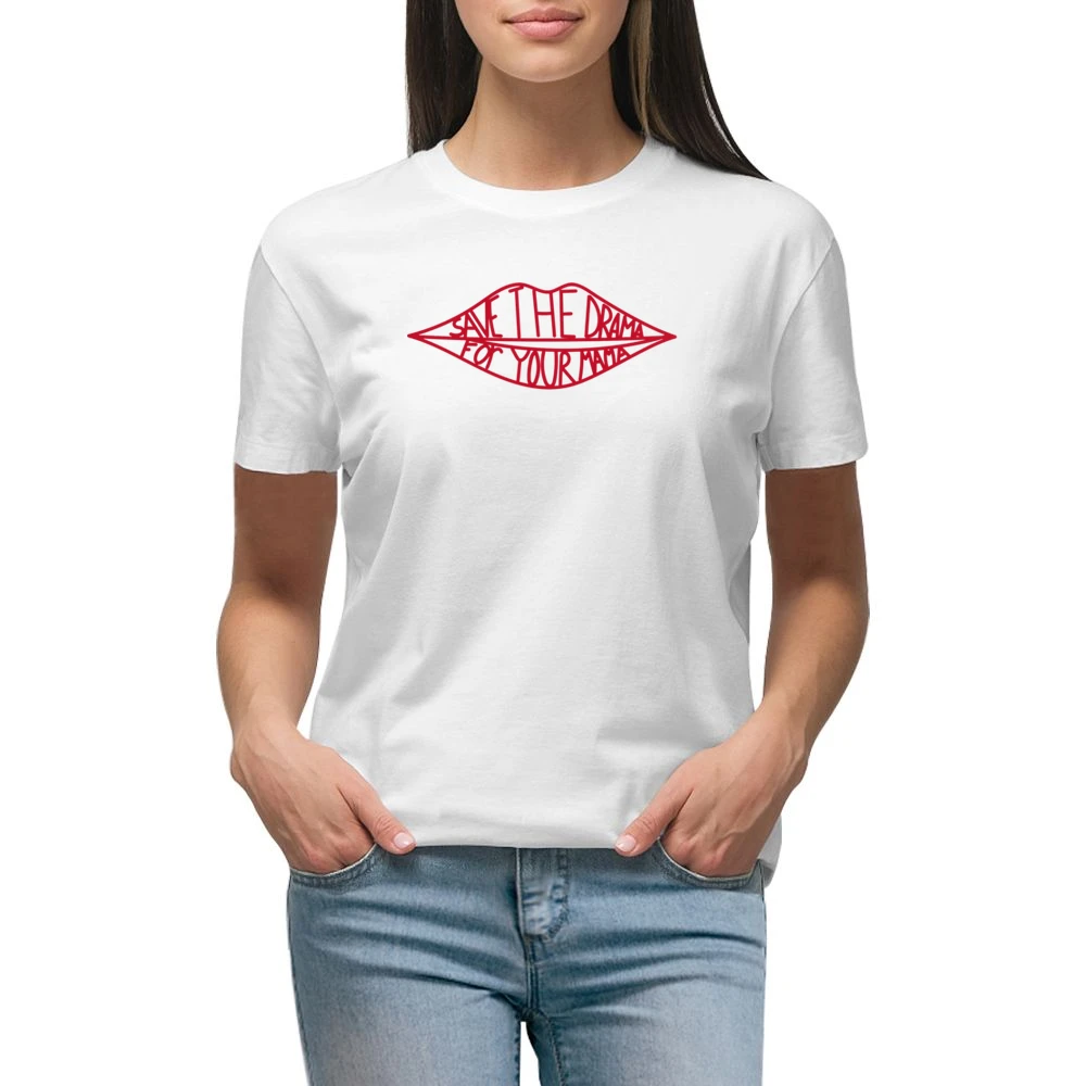 Save The Drama For Your Mama Rachel Green Friends Tv Show Funny Ladies Premium Women Ladies T-shirt