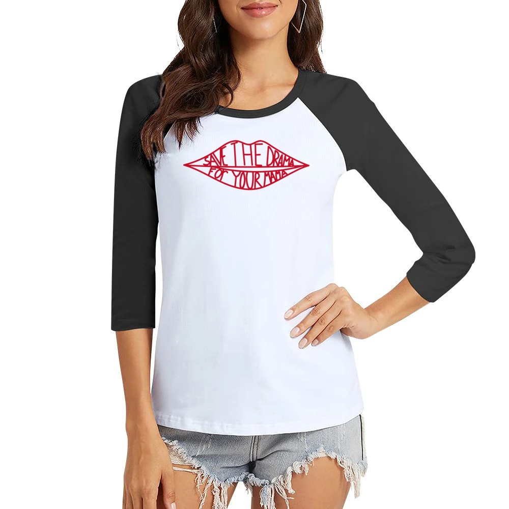Save The Drama For Your Mama Rachel Green Friends Tv Show Funny Ladies Women Ladies 3-4 Sleeve T-Shirt
