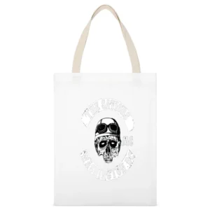 Saviors MC Tshirt White Canvas Tote Shopping Bag