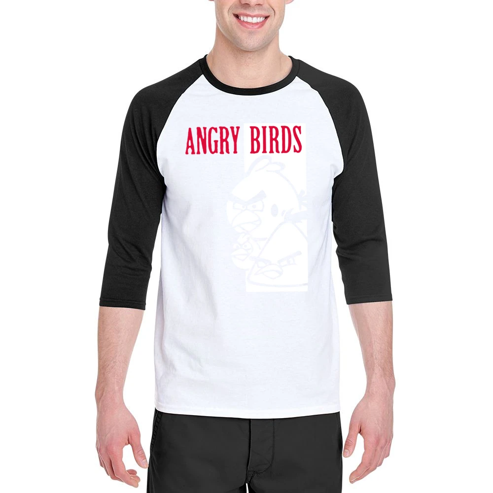 Scarface angry bird parody funny Men 3/4 Sleeve T-Shirt