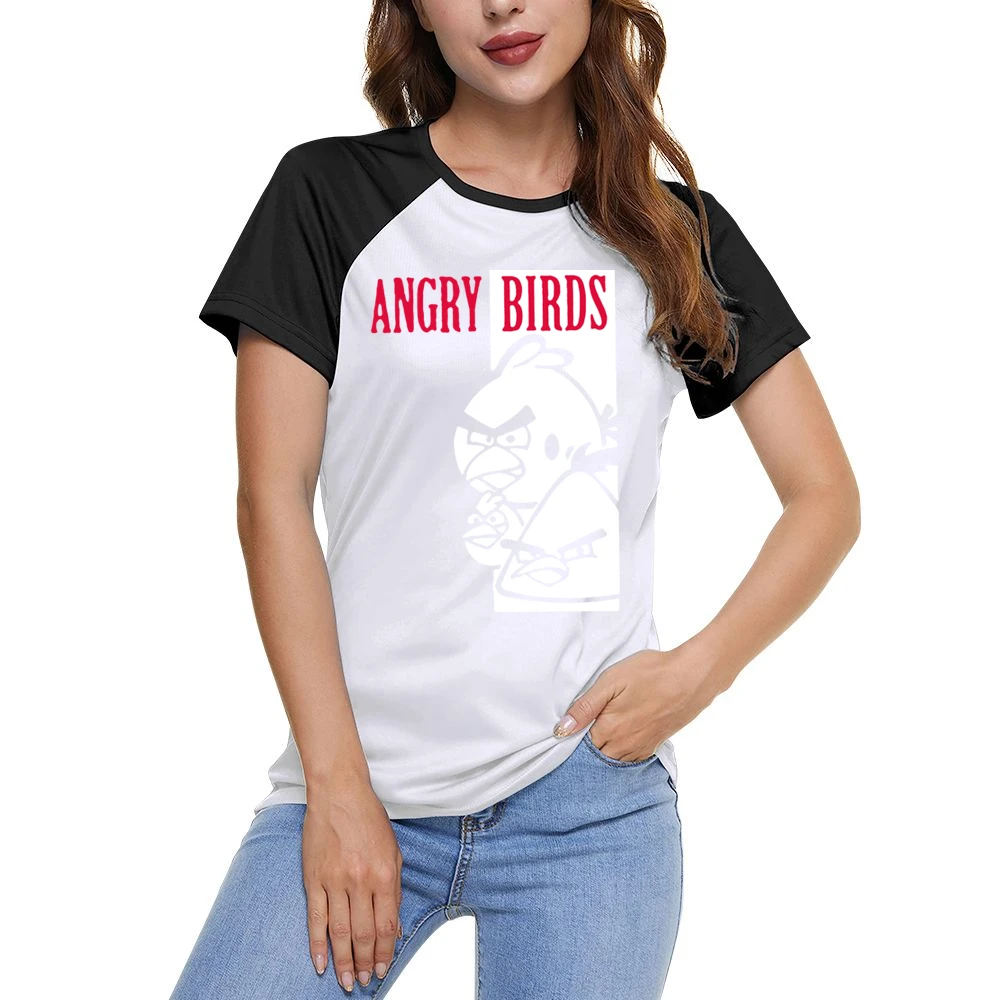 Scarface angry bird parody funny Women Ladies Short Sleeve T-Shirt