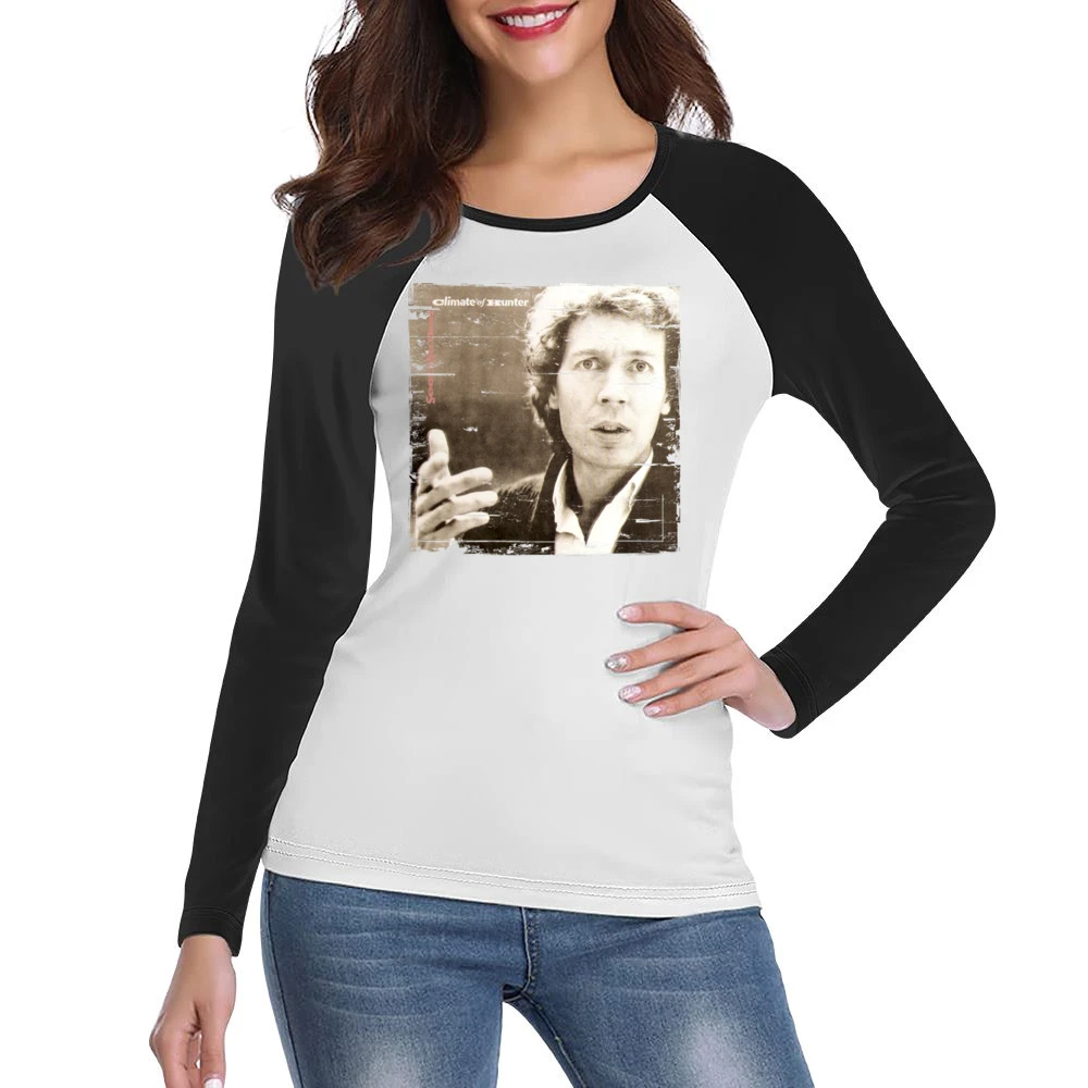 Scott Walker Climate Of The Hunter Album Cover Distressed Image T Shir Women Ladies Long Sleeve T-Shirt
