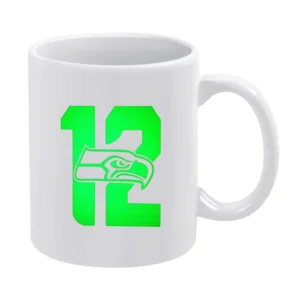 Seatle Football Team 12th Man White Mug