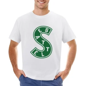 Seattle Hockey Team Retro Metropolitans Sports Logo Fan Asian Size Men T-Shirt