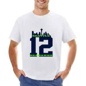 Seattle Seahawks 12th Man Tshirt Asian Size Men T-Shirt
