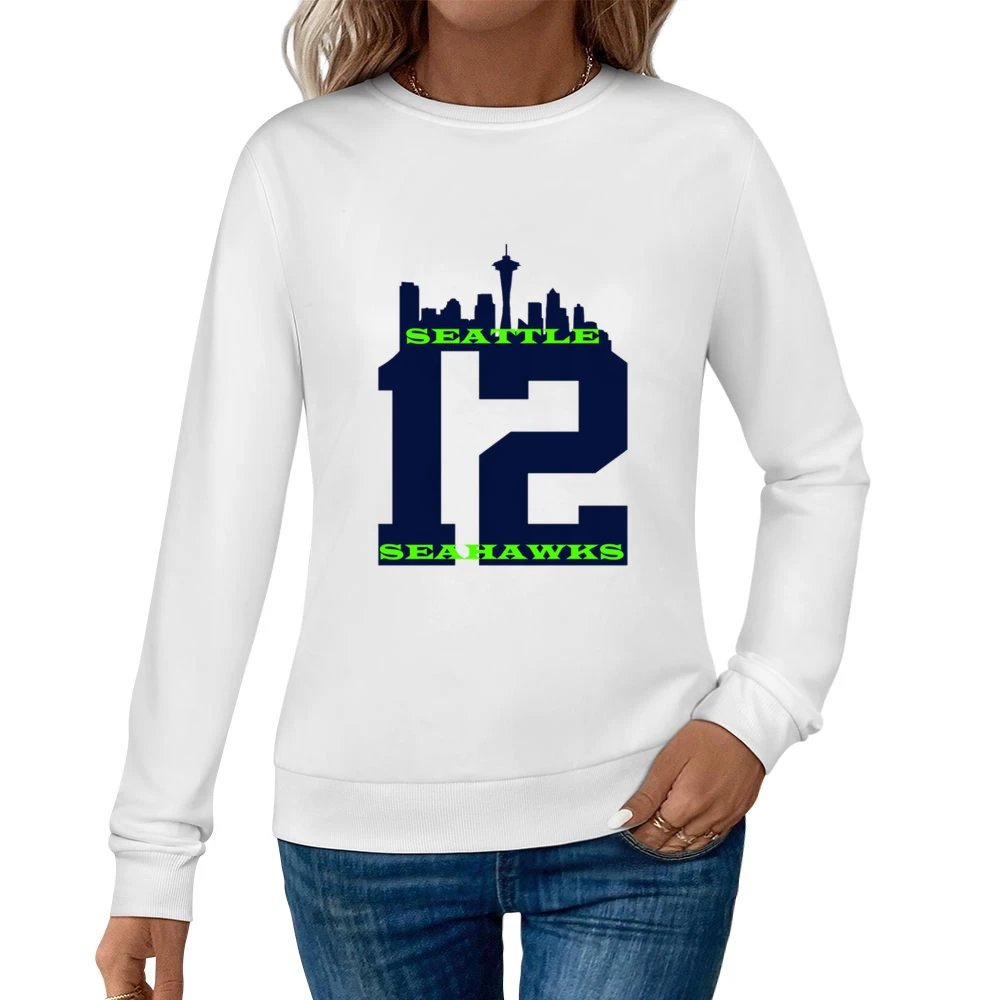 Seattle Seahawks 12th Man Tshirt Women Pullover Sweatshirt