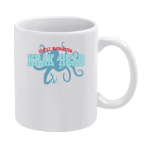 Seattle Washington Krak Head Hockey Fan White Mug