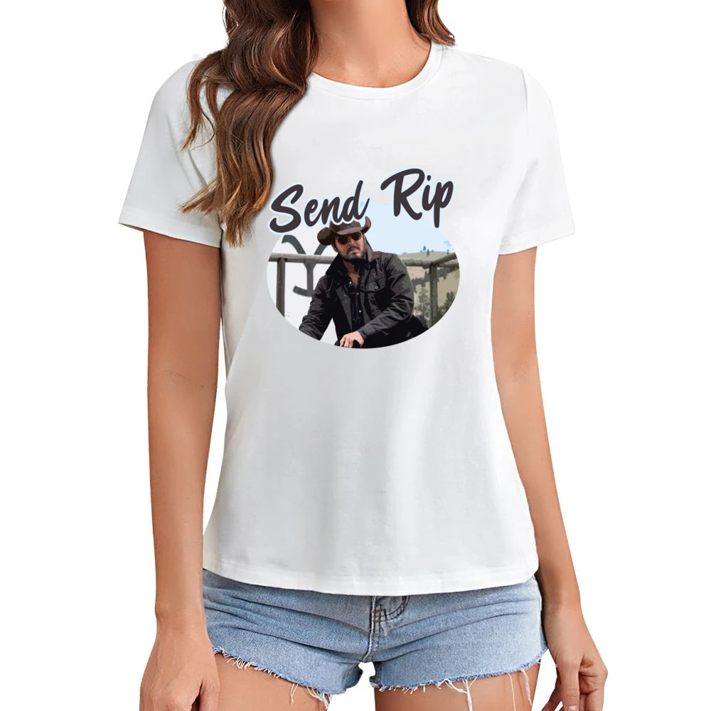Send Rip Wheeler Yellowstone Show Asian Size Women Ladies T-shirt