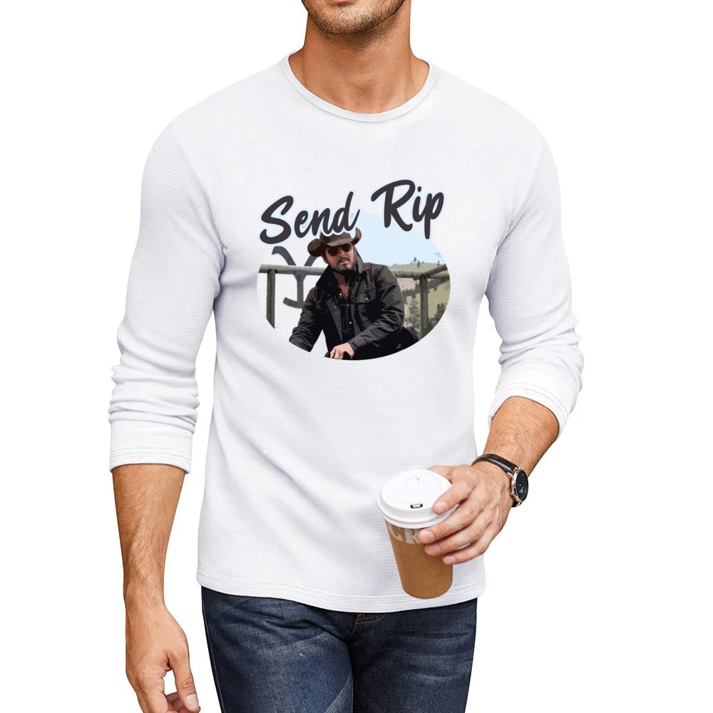 Send Rip Wheeler Yellowstone Show Men CrewNeck Long Sleeve T-Shirt