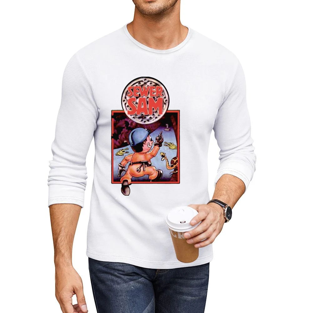 Sewer Sam Video Game Retro 80s Men CrewNeck Long Sleeve T-Shirt