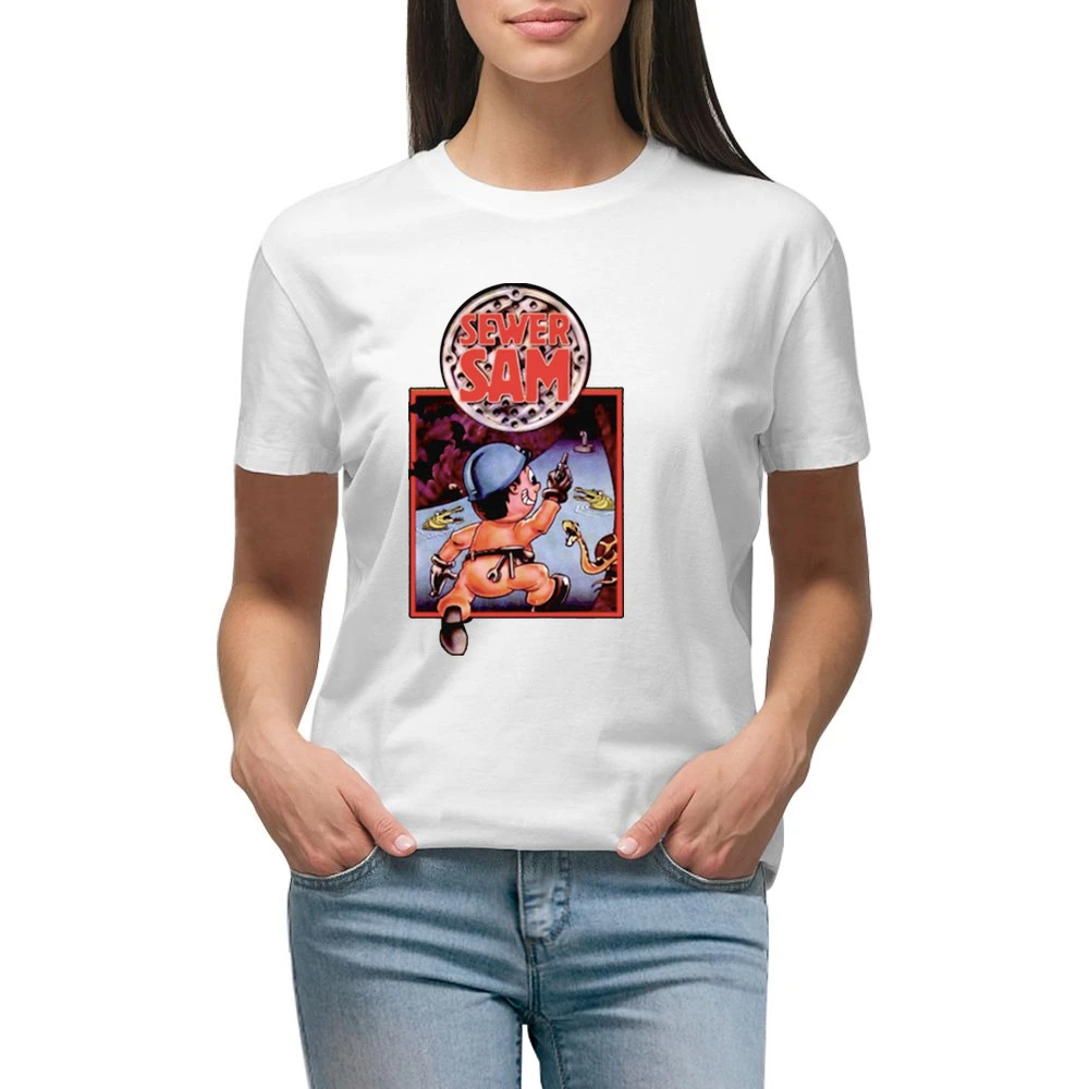 Sewer Sam Video Game Retro 80s Premium Women Ladies T-shirt