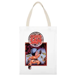 Sewer Sam Video Game Retro 80s White Canvas Tote Shopping Bag