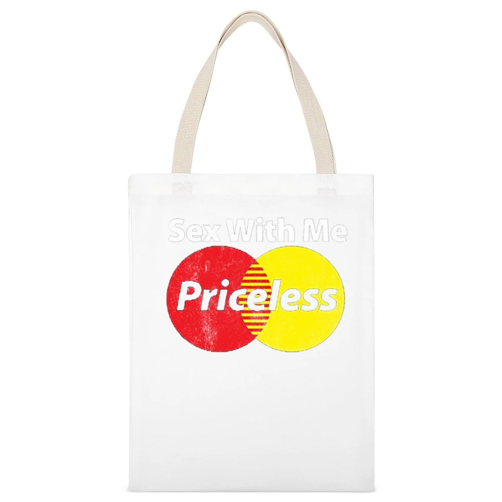 Sex With Me Priceless Funny Mastercard Parody Cool Nathan Sykes Graphi White Canvas Tote Shopping Bag