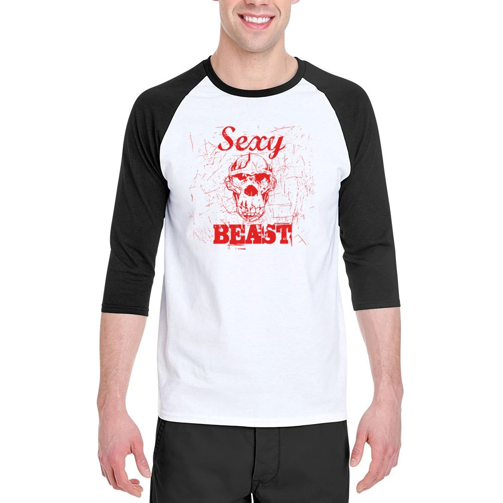 Sexy Beast Funny Joke Men 3/4 Sleeve T-Shirt