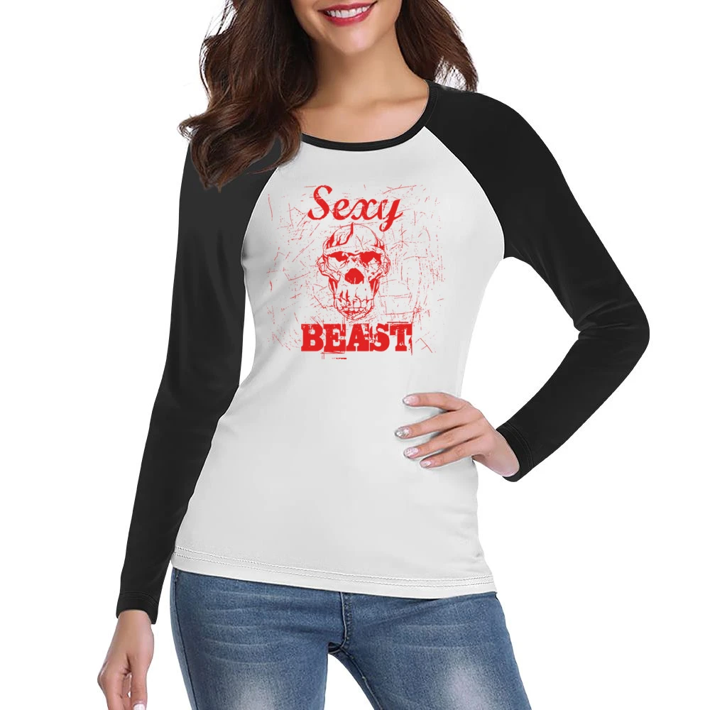 Sexy Beast Funny Joke Women Ladies Long Sleeve T-Shirt