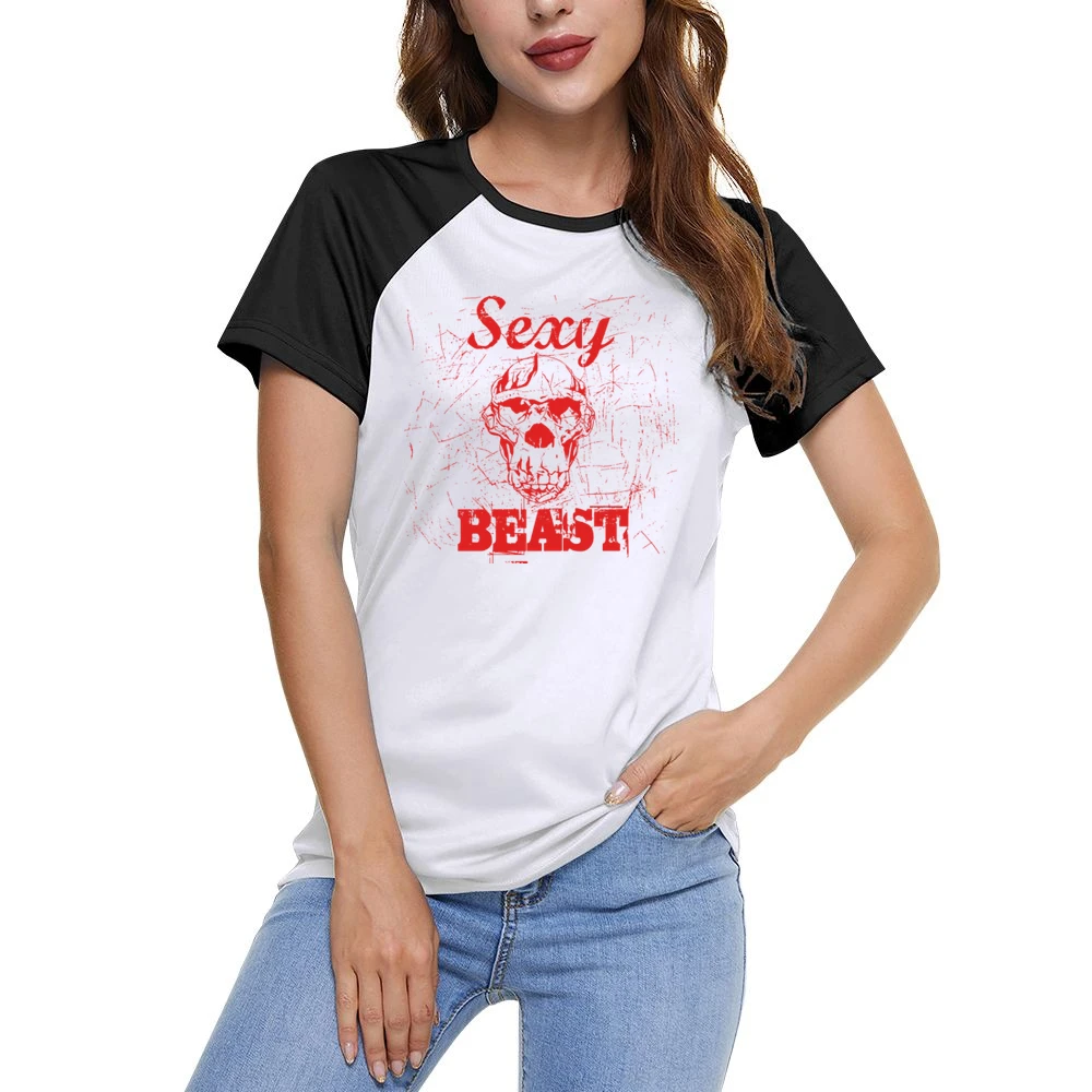 Sexy Beast Funny Joke Women Ladies Short Sleeve T-Shirt