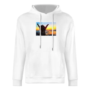 Shaka Brah Hang Loose Hand Ocean Surfer Sunset Graphic Vintage Style D European Size Men Hoodie