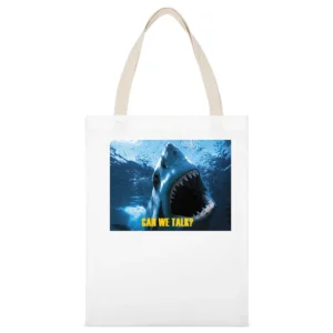 Shark Week Tv White Canvas Tote Shopping Bag