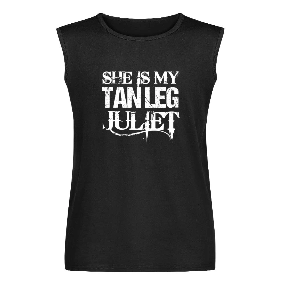 She Is My Tan Leg Juliet Country Music Aldean Fun Couples Graphic T Sh Men Sleeveless T-Shirt