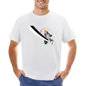 Shikai Zangetsu tensho ichigo kurosaki black sword shinigami bleach an Asian Size Men T-Shirt
