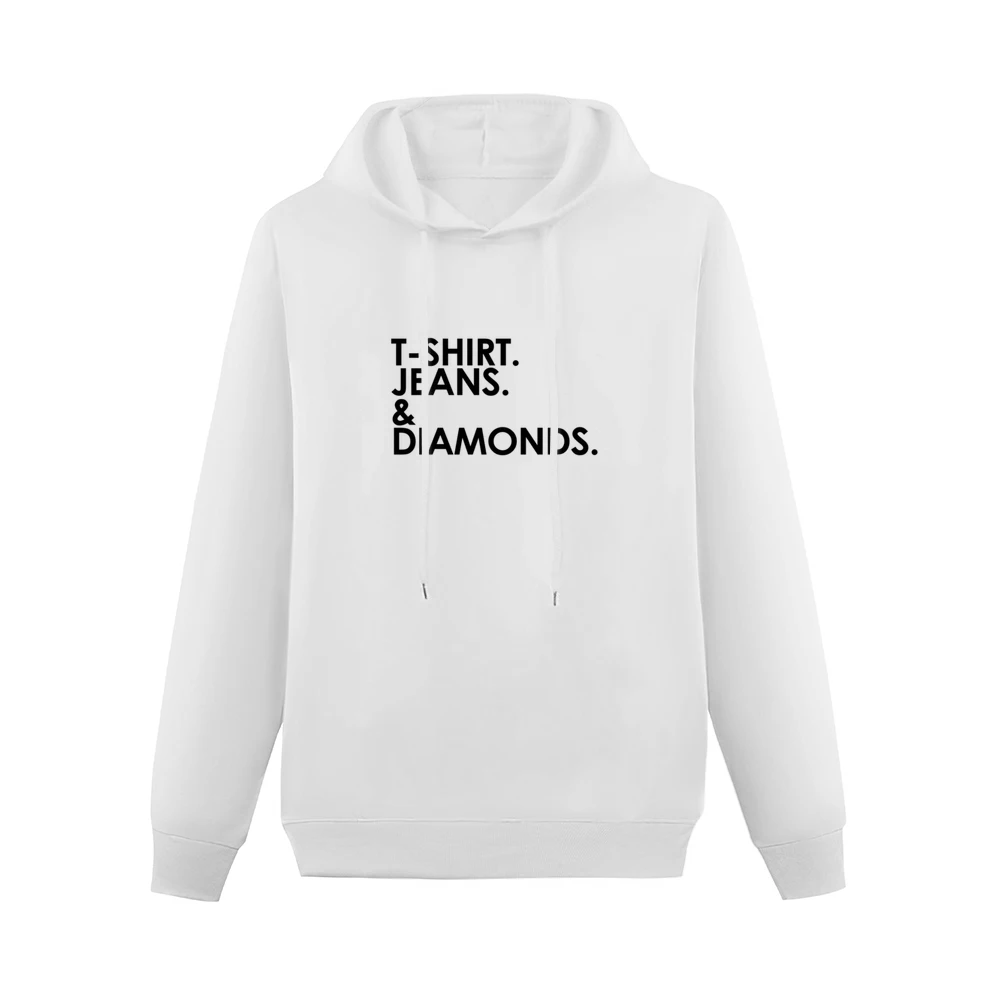 Shirt Jeans And Diamonds Fun Graphic Men Hoodie Without Pocket
