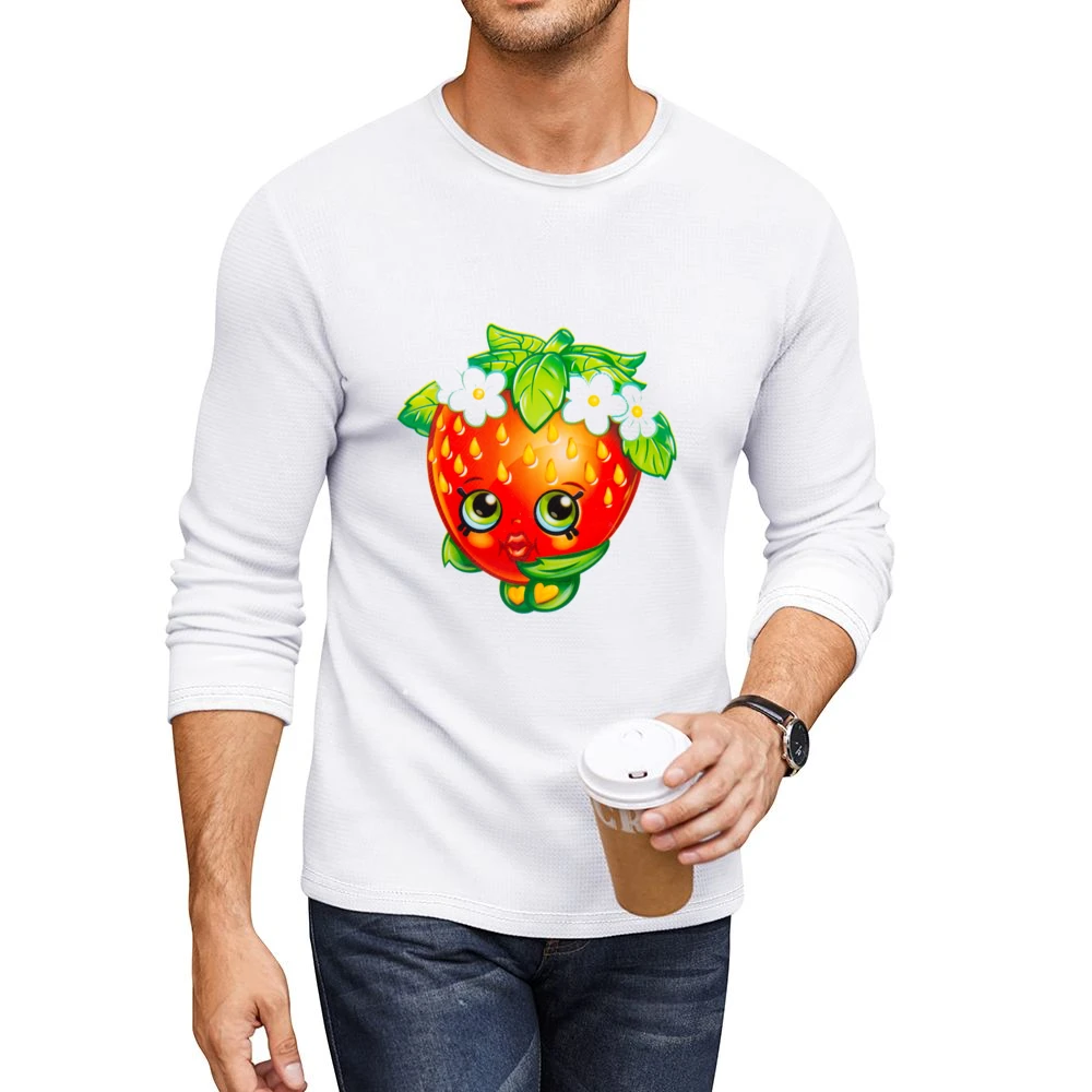 Shopkins Strawberry Kiss Men CrewNeck Long Sleeve T-Shirt