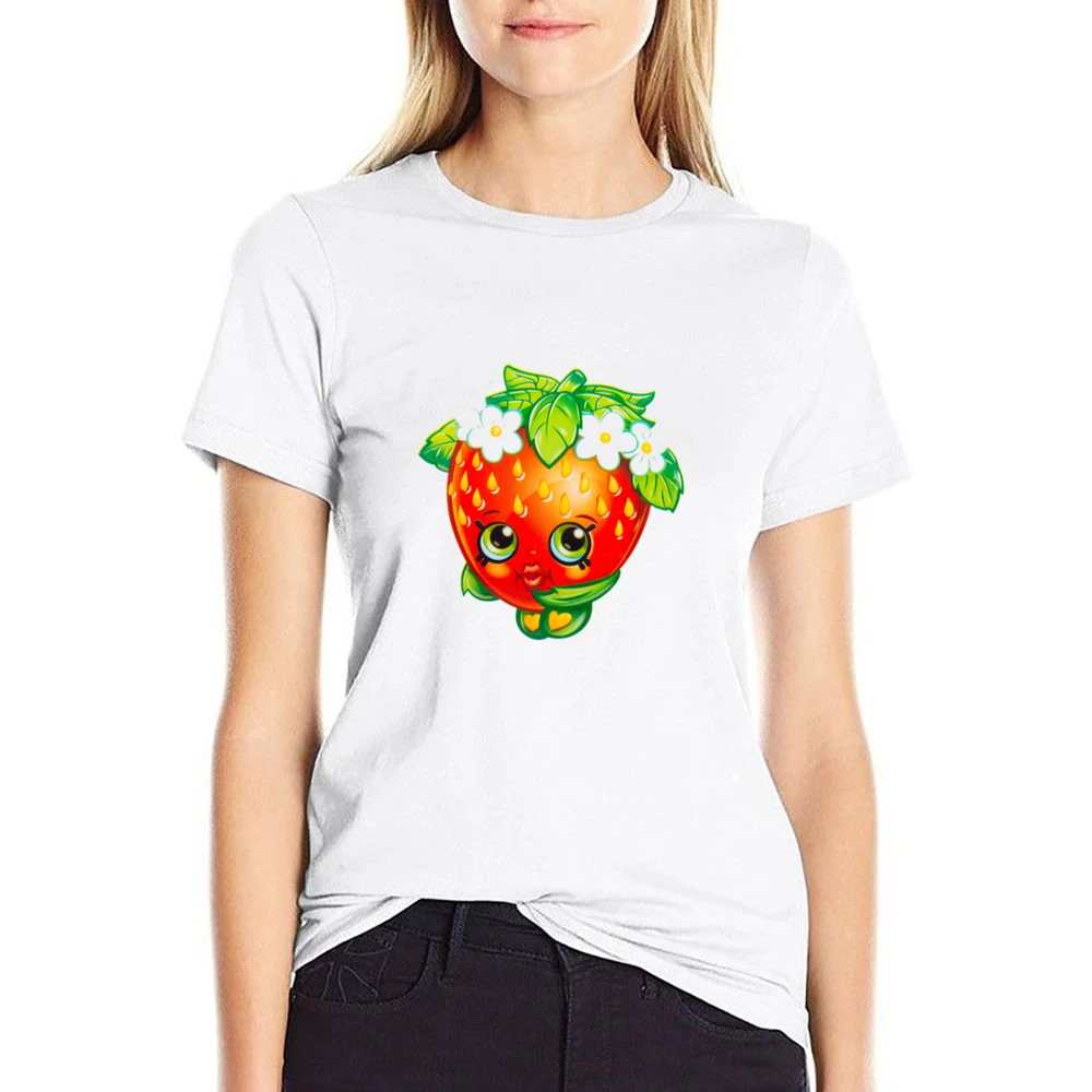 Shopkins Strawberry Kiss US Size Women Ladies T-shirt