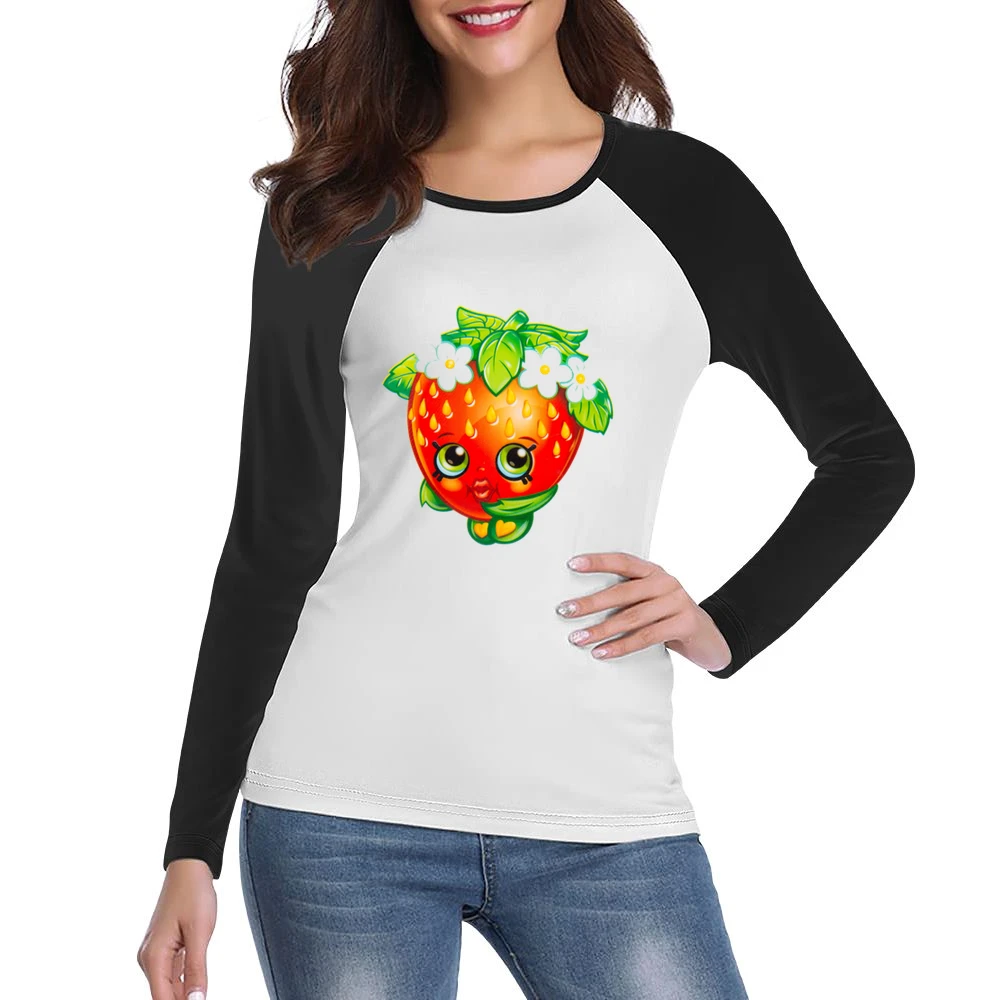 Shopkins Strawberry Kiss Women Ladies Long Sleeve T-Shirt