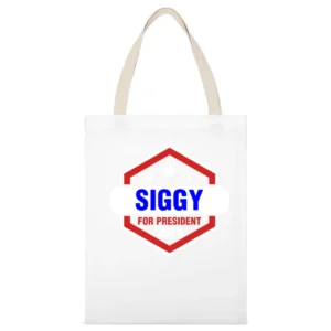 Siggy For President 2016 Vikings TV Show White Canvas Tote Shopping Bag