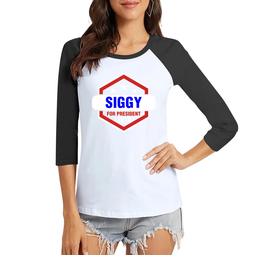 Siggy For President 2016 Vikings TV Show Women Ladies 3-4 Sleeve T-Shirt