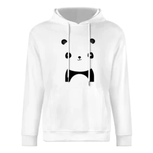 Simple Cute Panda Graphic Popular Animal Tee Shirt European Size Men Hoodie