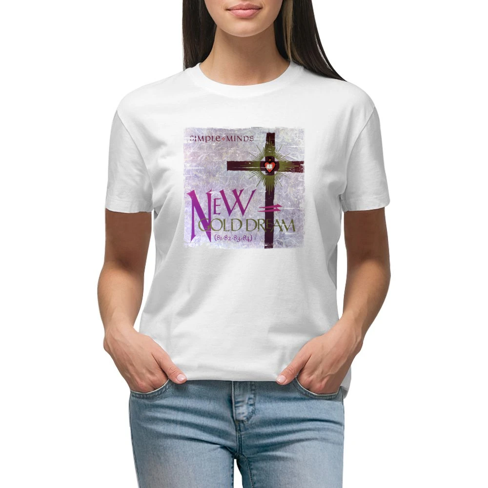 Simple Minds New Gold Dream Album Cover Distressed Image Premium Women Ladies T-shirt