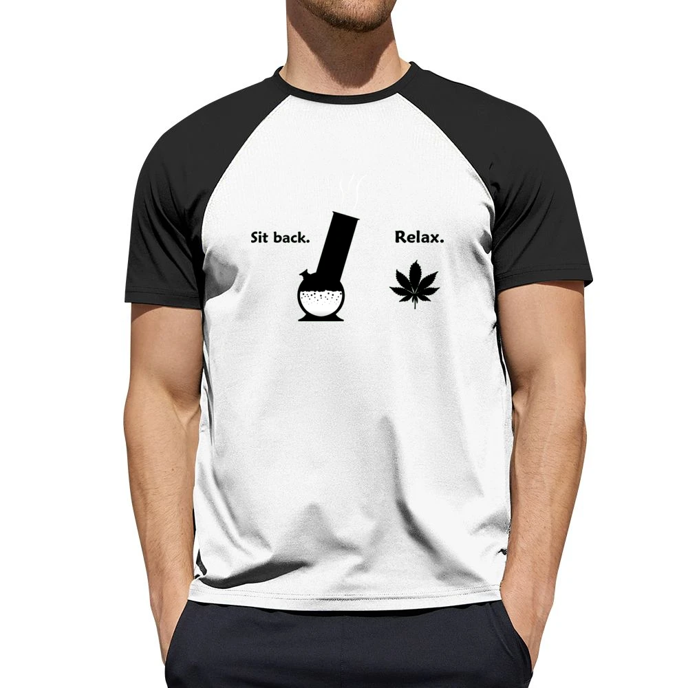 Sit Back Relax Weed Funny Men Short Sleeve T-Shirt