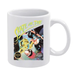 Skate Or Die Nes Nintendo Old School Retro Video Game Fan Distressed T White Mug