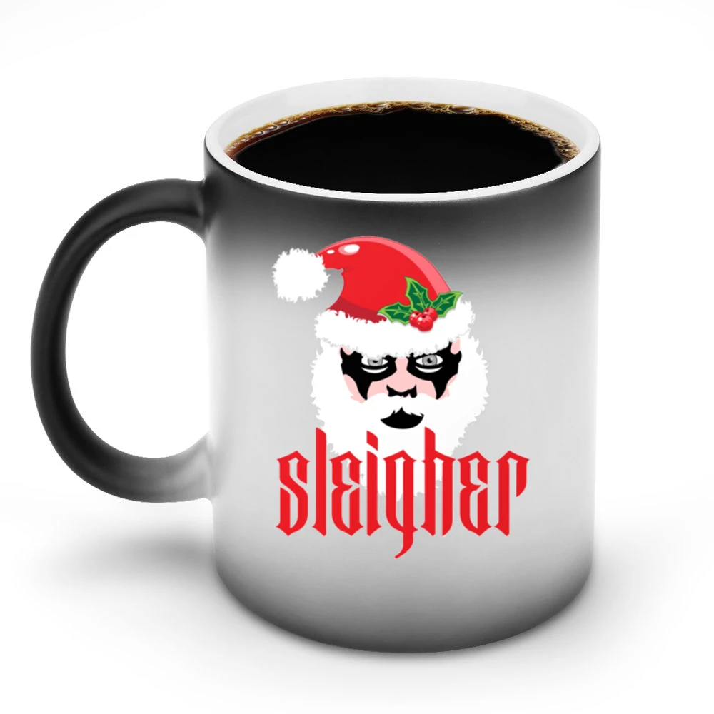Sleigher Funny Christmas Heavy Metal Parody Holiday Music Fan Discoloration Mug