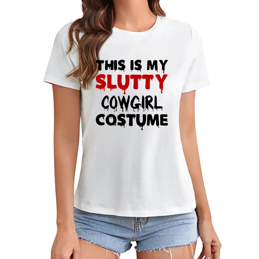 Slutty Cowgirl Tshirt Asian Size Women Ladies T-shirt