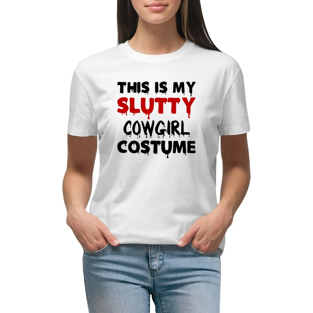 Slutty Cowgirl Tshirt Premium Women Ladies T-shirt