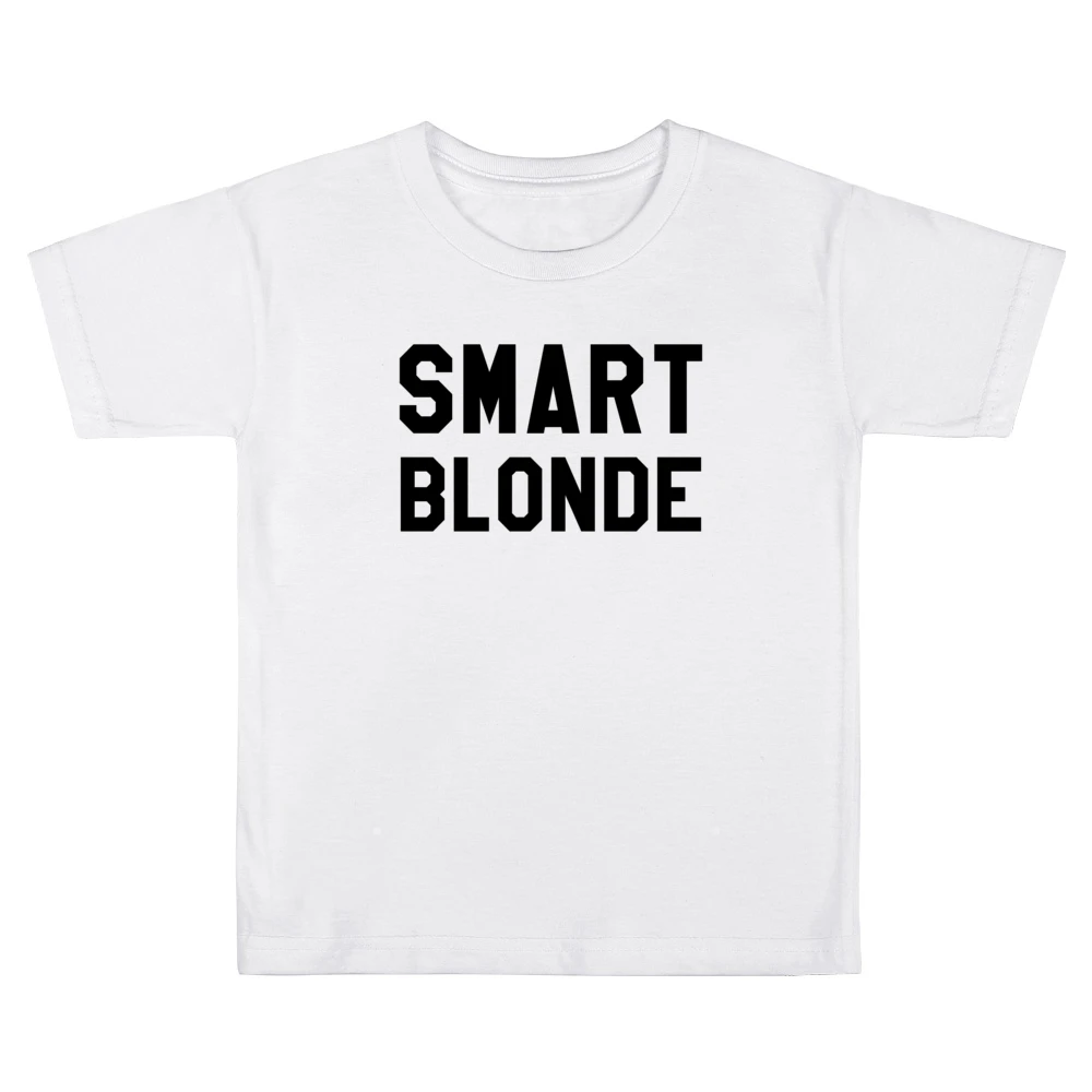 Smart Blonde Fun Graphic Hair Student Educated Kids Boys Girls T-Shirt