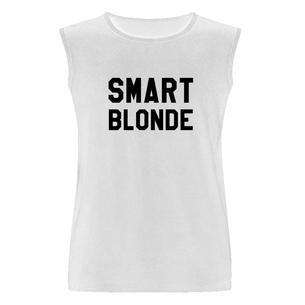 Smart Blonde Fun Graphic Hair Student Educated Men Sleeveless T-Shirt