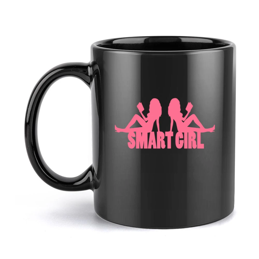 Smart Girl Black Mug